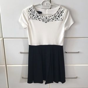Black and White “BCX Girl” Dress with Sequins